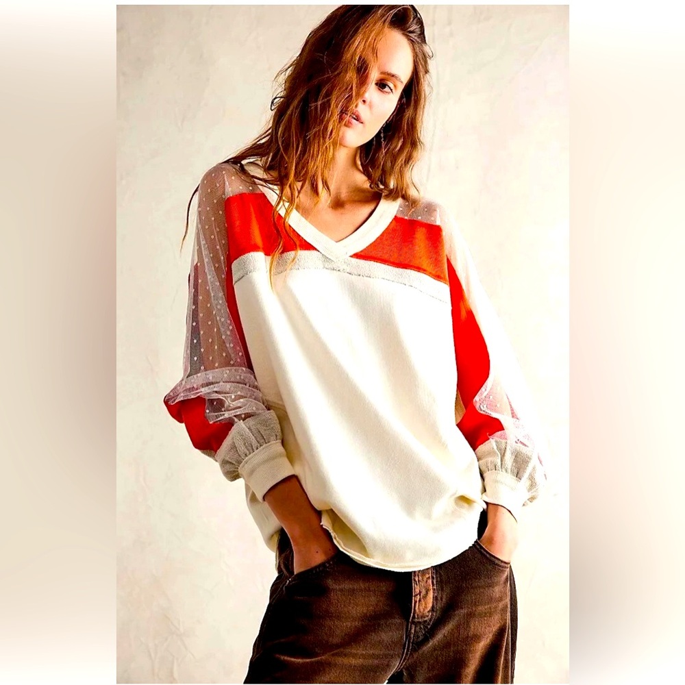 Free People We The Free Roadside Tee Tunic Top Oversized Ribbed NWOT